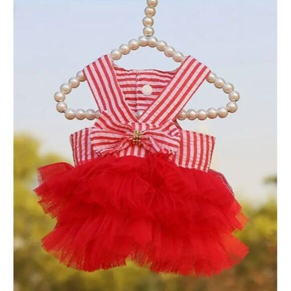 Other - Red Pet Dog Cat Dress Small‎ NWOT